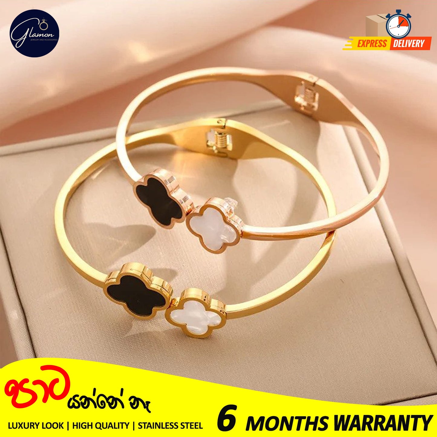Classic White Shell Clover Stainless Steel Bracelet For Girls High Quality Gold Plated Jewellery Gift items for girls