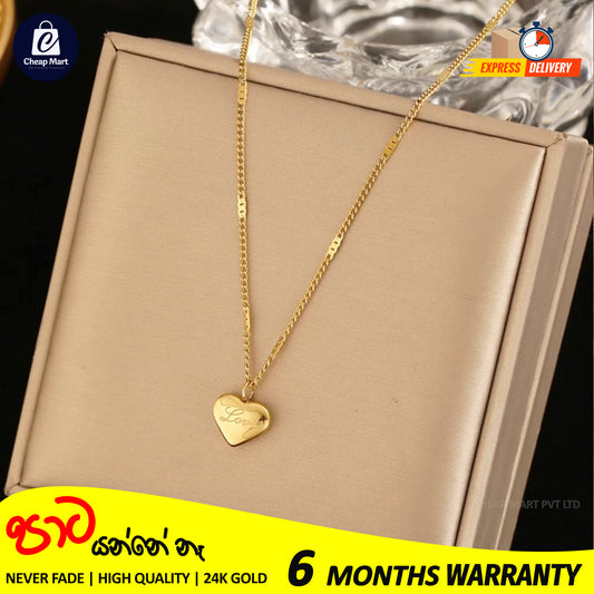 Stainless Steel Love Heart Necklaces For Women Chokers trend Fashion Party Gift Jewelry