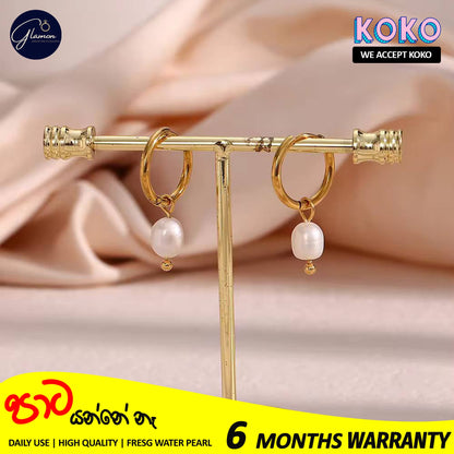 Fresh Water Earrings For Girls - High Quality Stainless Steel Waterproof Drop Earrings Gift For Girl