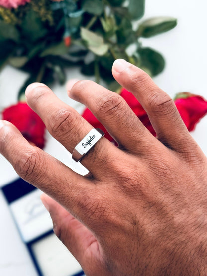Glamon Customized Name Ring For Boys Gift