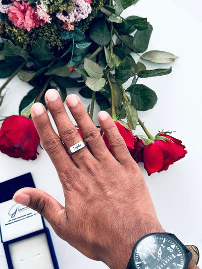 Glamon Customized Name Ring For Boys Gift