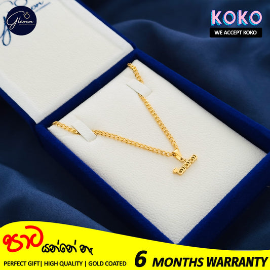 Glamon " Thaththa " Necklace Father's Day Gift Gold Coated Pendant Necklace For Men