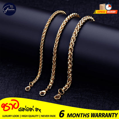 Wheat Chain Bracelet For Men Women High Quality Waterproof Jewellery