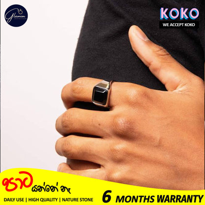 Glamon Black ONYX Ring For Boys High Quality Never Fade