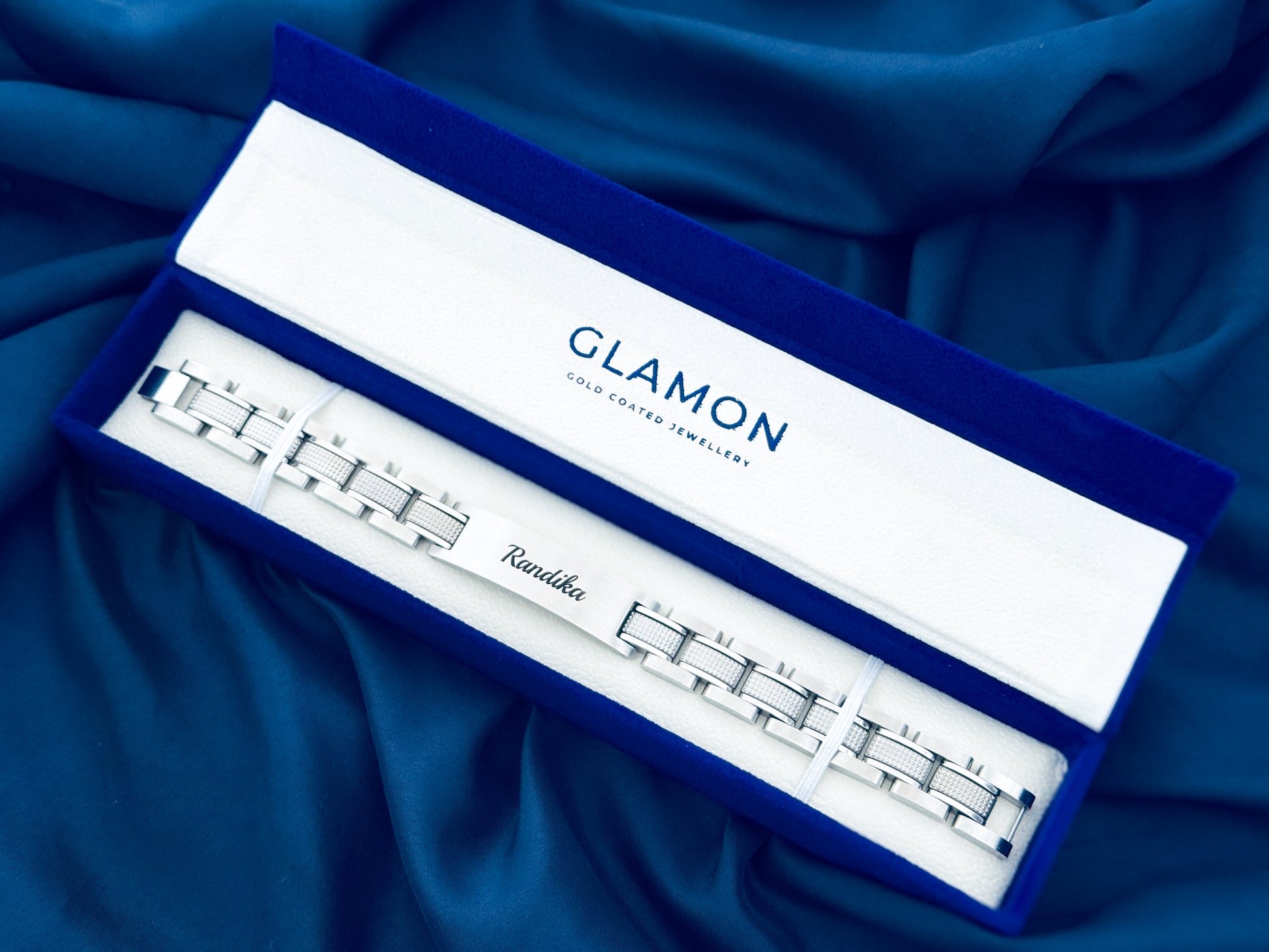 Custom name engraved bracelet for men Sri Lanka luxury jewelry
