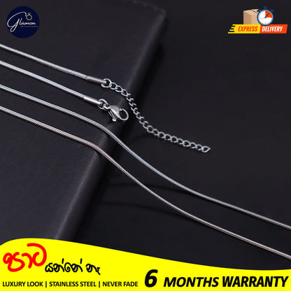 2mm Round Snake Chain Stainless Steel Gold- SIlver