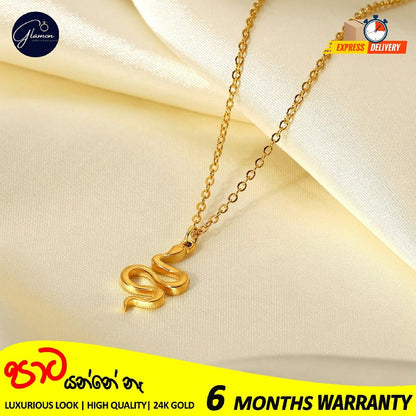 Snake Pendant Necklace For Girls Waterproof Premium Quality