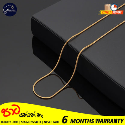 2mm Round Snake Chain Stainless Steel Gold- SIlver