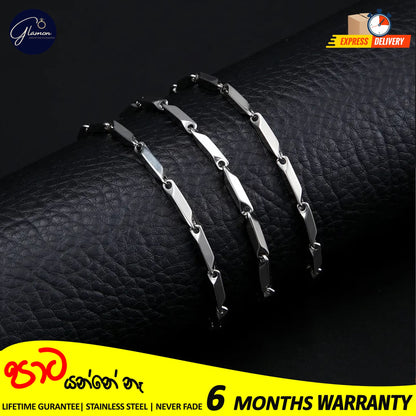 2mm Rhombus Chain Necklace For Men stainless steel Never Fade Waterproof Chain