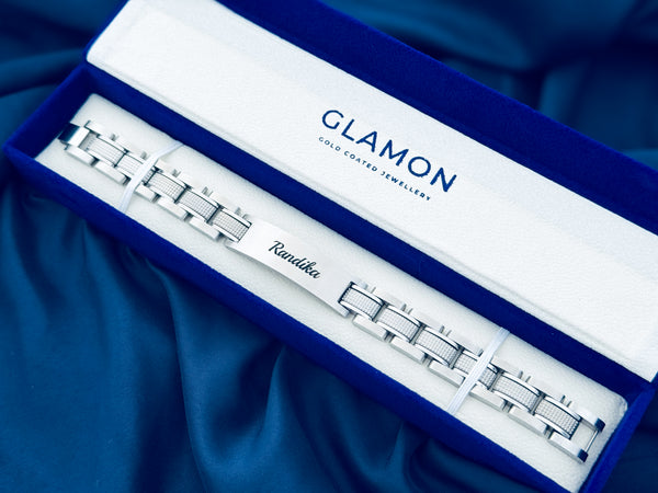 Personalized silver bracelet for men in Sri Lanka – Glamon ZYGMA Signature