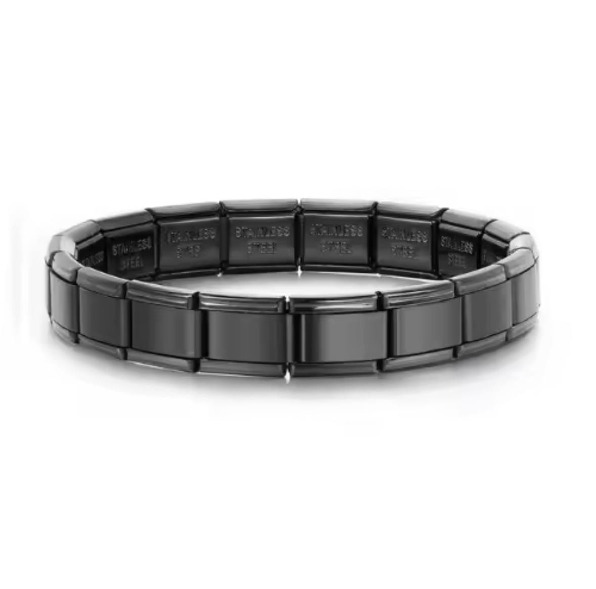 Glamon italian Fashion 9mm Gold Silver Black Stainless Steel Strech Bracelet For Men Women High Quality Waterproof Mens Jewelery Gifts Accessories Gold Plated Bracelets and Bangles Wristband Jewellery