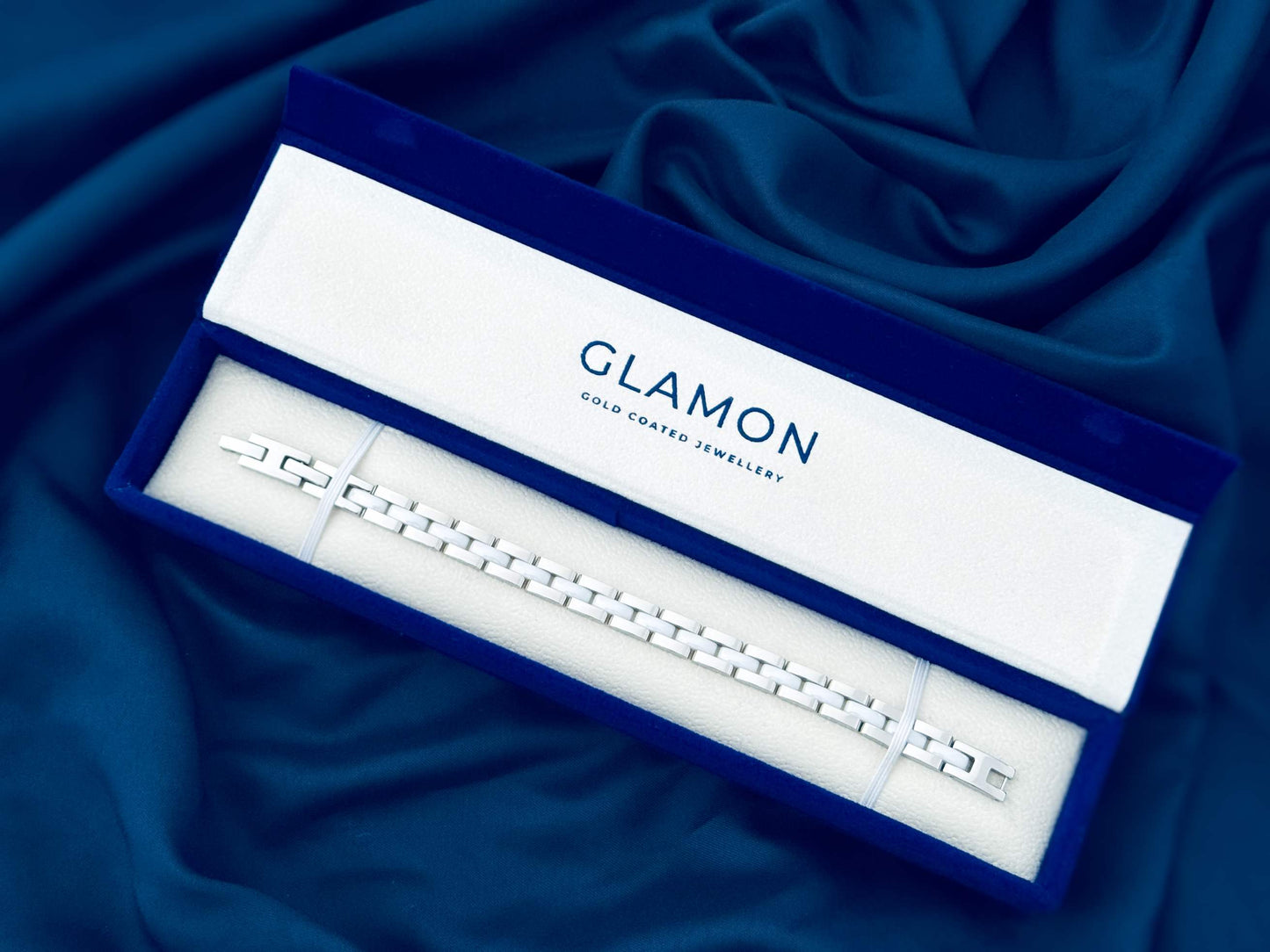 Glamon Chrome Link Bracelet for Men – Luxury Waterproof Stainless Steel Bracelet | High Quality Never Fade Gift for Him
