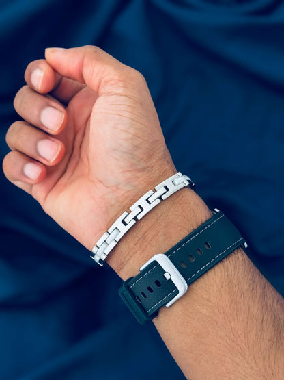 Glamon Chrome Link Bracelet for Men – Luxury Waterproof Stainless Steel Bracelet | High Quality Never Fade Gift for Him