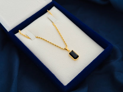 Glamon Dark Aura Necklace - Black ONYX Nature Stone