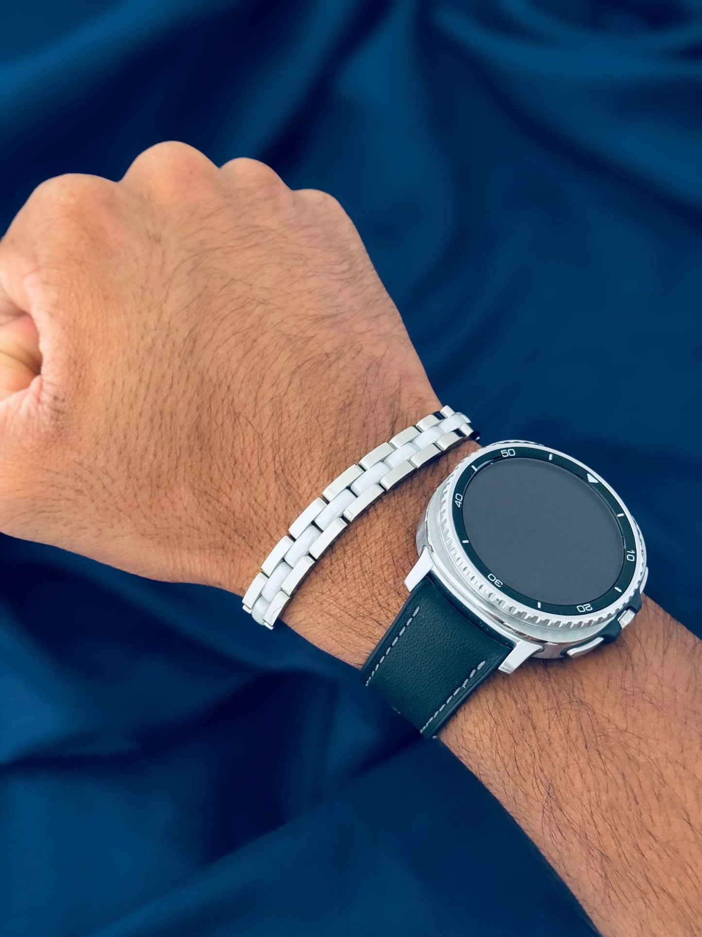 Glamon Chrome Link Bracelet for Men – Luxury Waterproof Stainless Steel Bracelet | High Quality Never Fade Gift for Him
