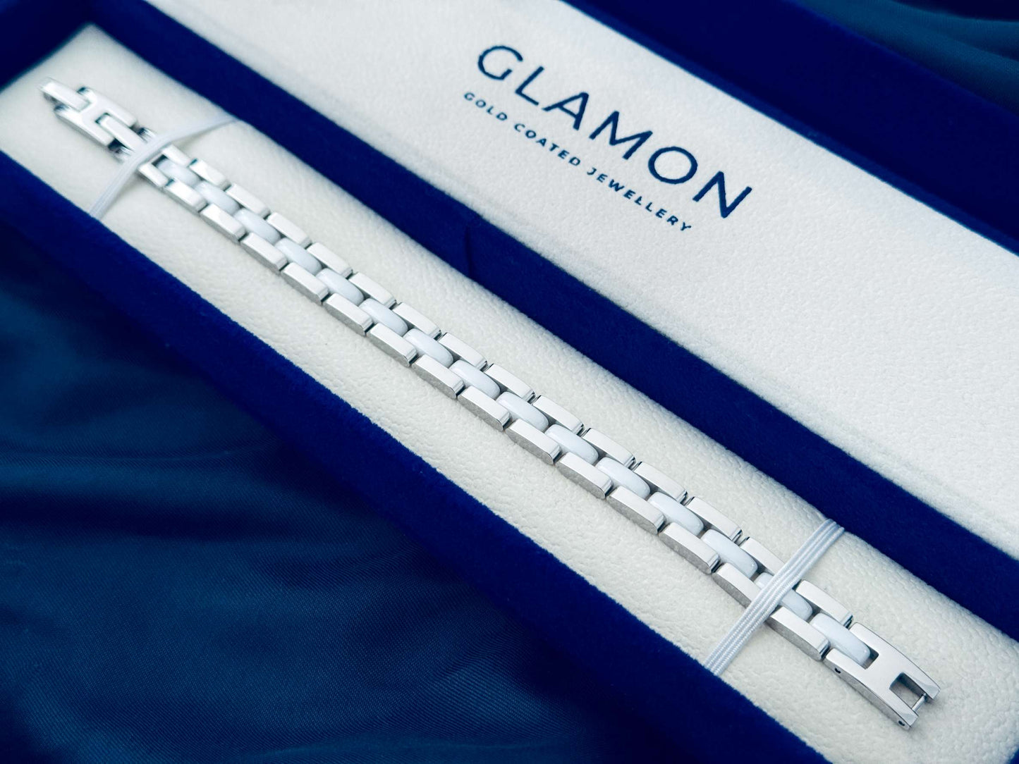 Glamon Chrome Link Bracelet for Men – Luxury Waterproof Stainless Steel Bracelet | High Quality Never Fade Gift for Him