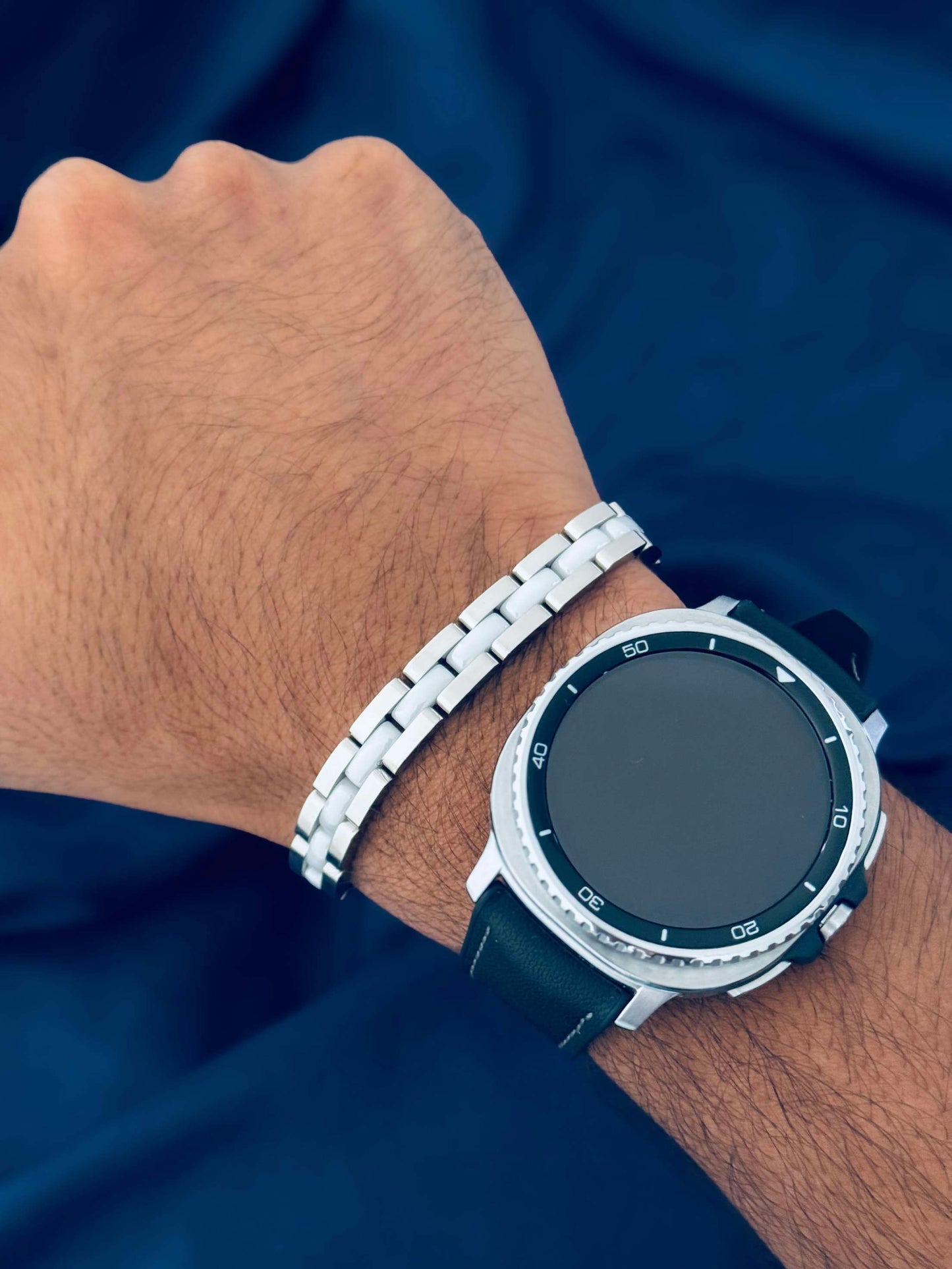 Glamon Chrome Link Bracelet for Men – Luxury Waterproof Stainless Steel Bracelet | High Quality Never Fade Gift for Him