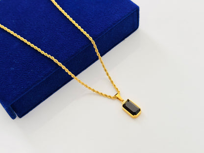 Glamon Dark Aura Necklace - Black ONYX Nature Stone