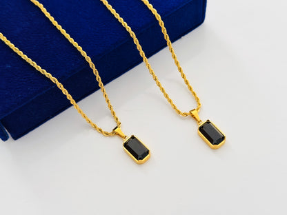 Glamon Dark Aura Necklace - Black ONYX Nature Stone