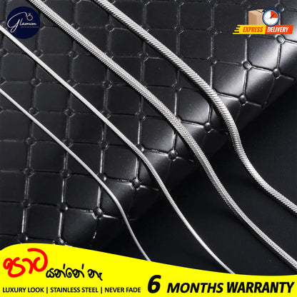 2mm Round Snake Chain Stainless Steel Gold- SIlver