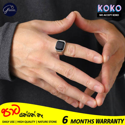 Glamon Black ONYX Ring For Boys High Quality Never Fade