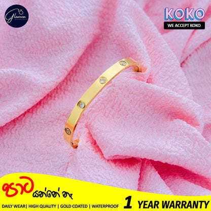 Glamon Luxury Gold Coated Cartier Love Bangle High Quality Bracelet For Women
